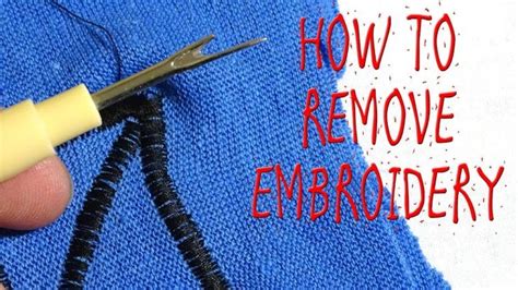 how to remove embroidery stitches